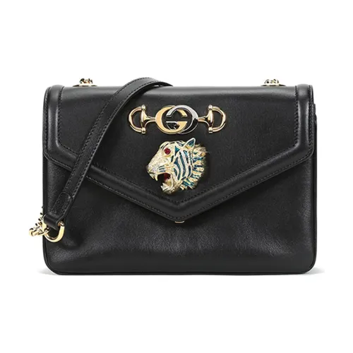 GUCCI Кожа Плечевая Сумка Маленькая Женская Черная