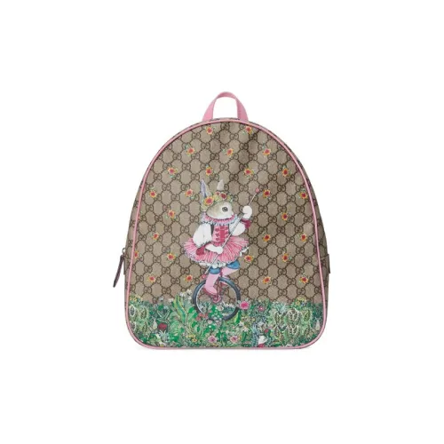 GUCCI Коллаборация Холст Рюкзак Детский Эбеновый Розовый
