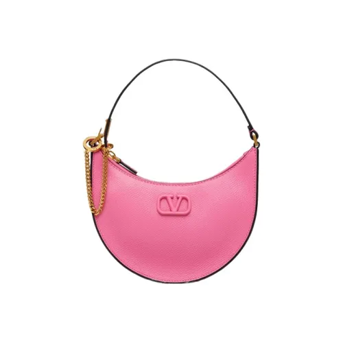 Valentino Vlogo Телячья кожа с рельефным узором Хобо Сумка через плечо Сумка мини Женская Розовая