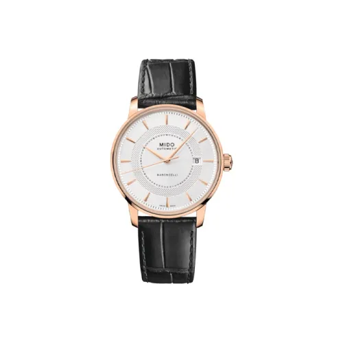 MIDO Автоматический Механический Механизм Мужские Часы Baroncelli 39 мм Белые