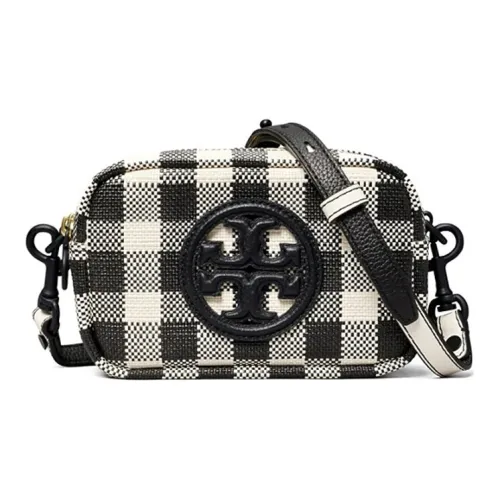 TORY BURCH Perry кожа Camera сумка через плечо мини женская черный белый