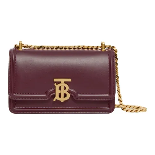Burberry Сумка через плечо из коровьей кожи Мини Женская Темный каштановый