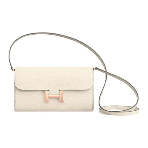 HERMES Constance To Go Epsom Телячья кожа Кошелек Ручная сумка через плечо Женская 10 Craie Milkshake Белый