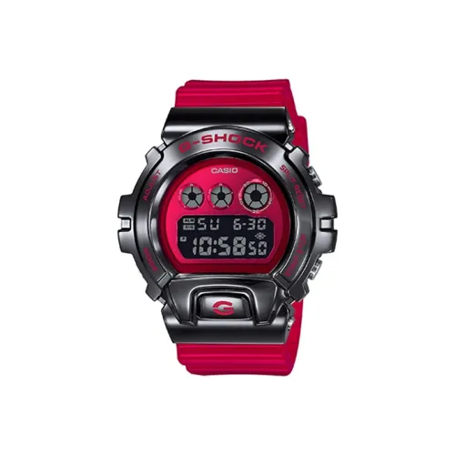 CASIO Full Metal Коллекция THREE Глаза Кварцевый механизм Смола Ремень Часы Мужские Красный Циферблат часов