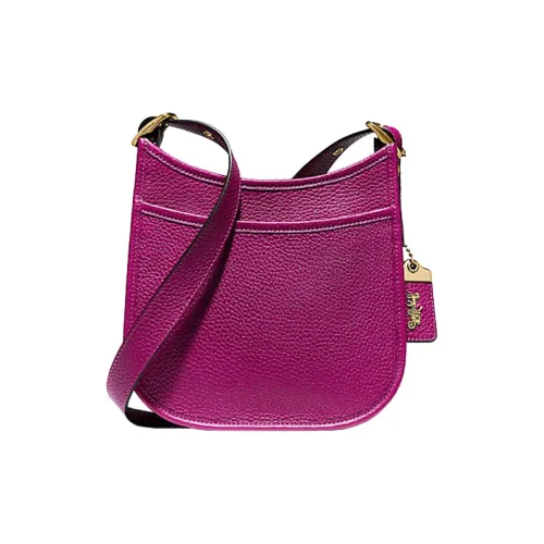COACH Emery Коровья кожа Сумка через плечо Маленькая Женская Фиолетовая