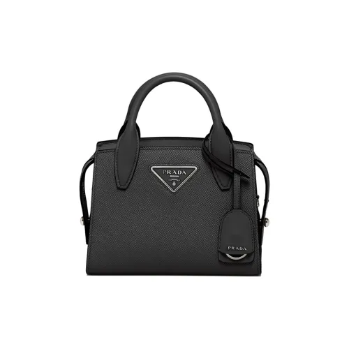 PRADA Saffiano кожа через плечо сумка маленькая женская черная