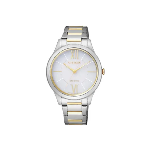 CITIZEN Светильник Кварцевый механизм Женские Ecology Drive Collection Часы 34,2 мм Белый