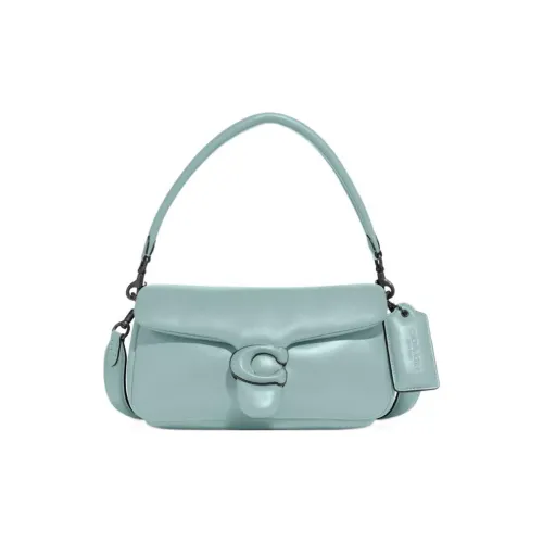 COACH Tabby Кожа Облачная Сумка Через плечо Подмышечная Сумка-подушка Плечевая Сумка Женская Мятно-зеленая