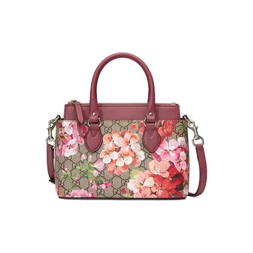GUCCI GG Blooms Холст с кожей Сумка через плечо Сумка Мини Женская Эбеновый Розовый