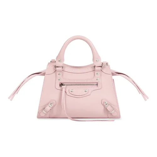 Balenciaga Neo Classic Biker Bag Коровья кожа крупнозернистая текстура сумка через плечо сумка через плечо мини женская розовая