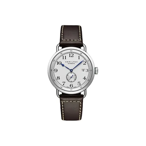 HAMILTON Автоматический Механический Механизм Мужские Часы Khaki Navy Collection 40 мм Белые