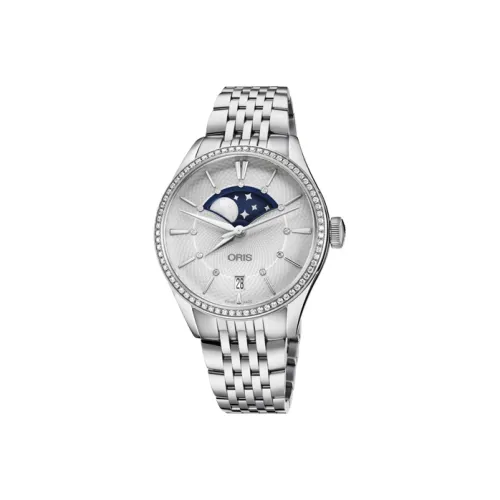 Oris Culture Collection Механические часы для женщин 36 мм серебристый циферблат корпус из нержавеющей стали ремешок из нержавеющей стали