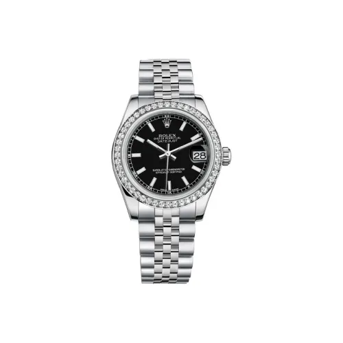 ROLEX Автоматический Механический Movement Женские часы Log Series Черные