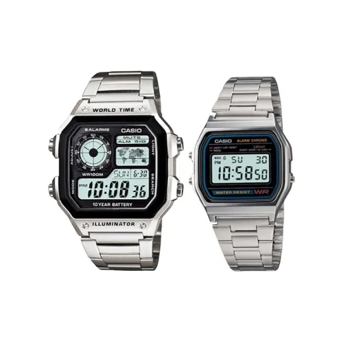 CASIO Watch Collection Кварцевый механизм блок нержавеющая сталь ремешок унисекс черный циферблат