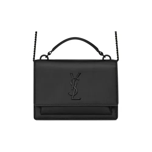 SAINT LAURENT Sunset Кожа Sunset Wallet Сумка через плечо Сумка на одно плечо Женская Черная