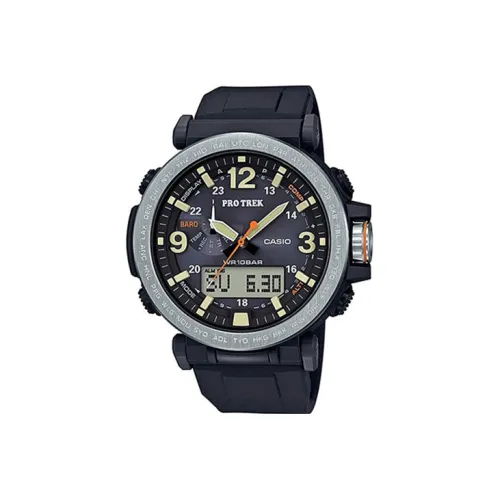 CASIO PRO TREK Collection PRG Коллекция Кварцевый механизм Смола Ремешок Часы Мужские Черный Циферблат PRG 600 1D