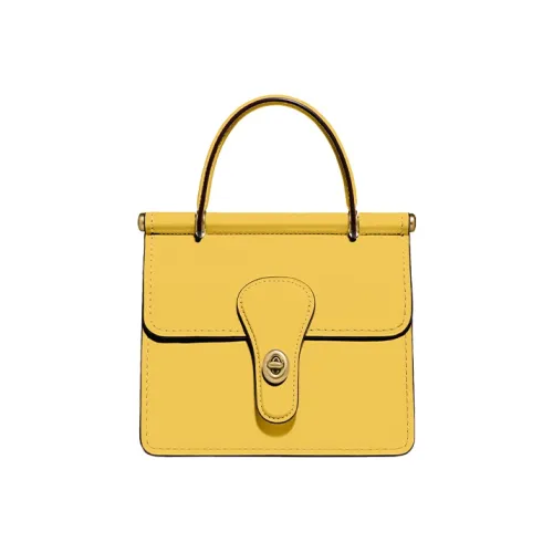 COACH Willis Кожа Сумка через плечо Сумка Маленькая Женская Желтая