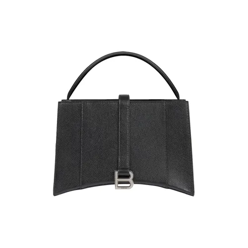 Balenciaga HOURGLASS Коровья кожа Сумка Hourglass Сумка Маленькая Женская Черная