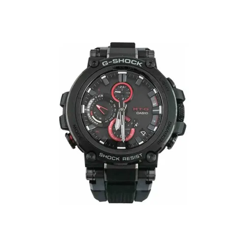 CASIO G Shock MTG Коллекция Солнечный кварцевый механизм Смольный ремешок Часы Мужские Черный циферблат