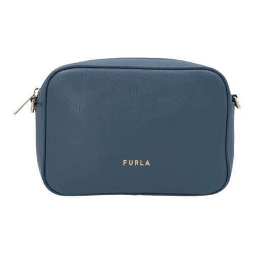Furla Real Кожа Сумка через плечо Мини Женская Синяя