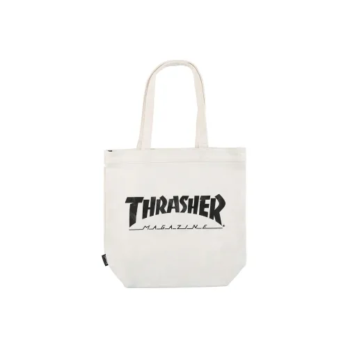 Thrasher Хлопок Тоут Сумка Сумка для покупок Сумка Сумка через плечо Стандартная Унисекс Базовая Белая
