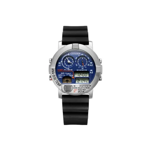 CITIZEN Кварцевый механизм ПУ (полиуретан) Ремешок Часы 42 мм Мужские часы Синий циферблат JG0070 20L Дайв Цилиндр