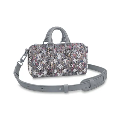 LOUIS VUITTON Keepall Жаккардовая ткань Бостон Сумка через плечо Сумка Мужская Многоцветная