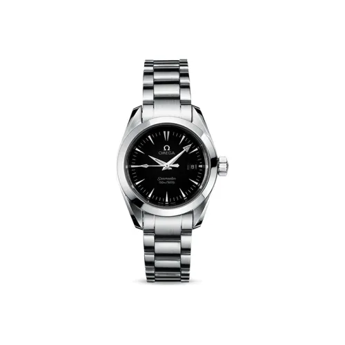 OMEGA Seahorse Collection Кварцевый механизм Женские часы 29,2 мм Черный циферблат Корпус из нержавеющей стали Ремешок из нержавеющей стали