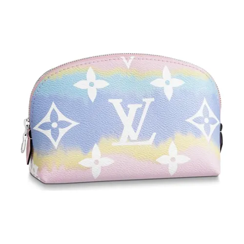 LOUIS VUITTON Коровья кожа Холст Клатч Женский Розовый Градиент