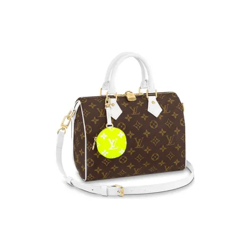 LOUIS VUITTON Match Tennis Collection Speedy Холст с кожей Сумка через плечо Сумка 25 Женская