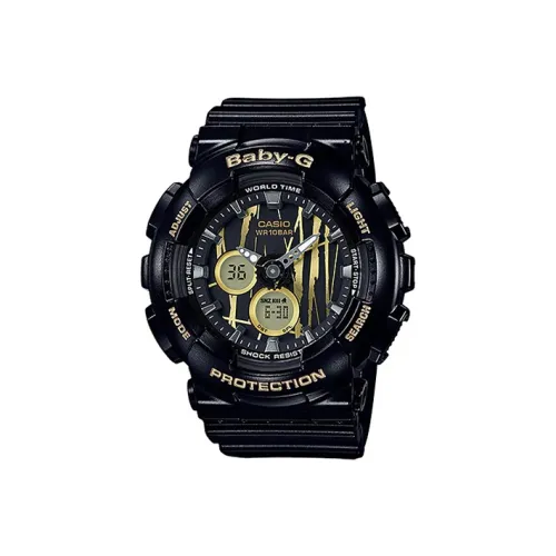 CASIO Baby Кварцевый механизм Смольный ремешок Часы Женские часы Черный циферблат