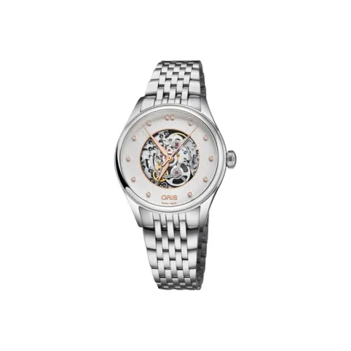 Oris Culture Collection Механические часы для женщин 33 мм серебристый циферблат корпус из нержавеющей стали ремешок из нержавеющей стали