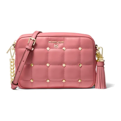 MICHAEL KORS Jet Set Кожаная сумка через плечо из овечьей кожи среднего размера женская розовая