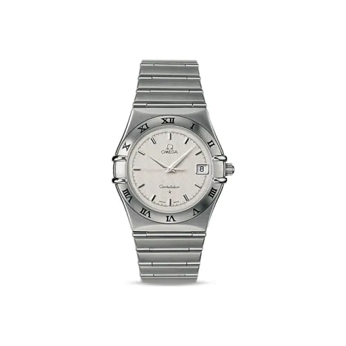 OMEGA Quartz Механизм Мужские часы 33 мм Серебряный