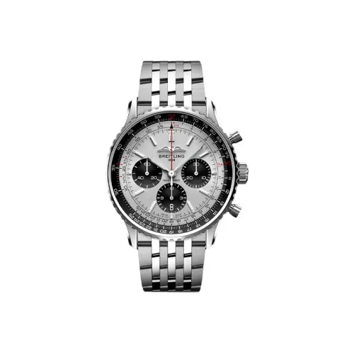 Breitling Автоматический Механический Часы Мужские из коллекции Aviation Chronograph, 43 мм, Серебряный