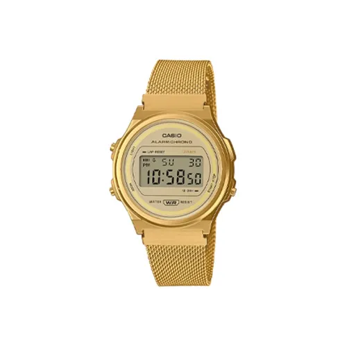 CASIO YOUTH Collection Циферблат с цифровым дисплеем Кварцевый механизм Часы Унисекс Золотой циферблат A171WEMG 9AEF