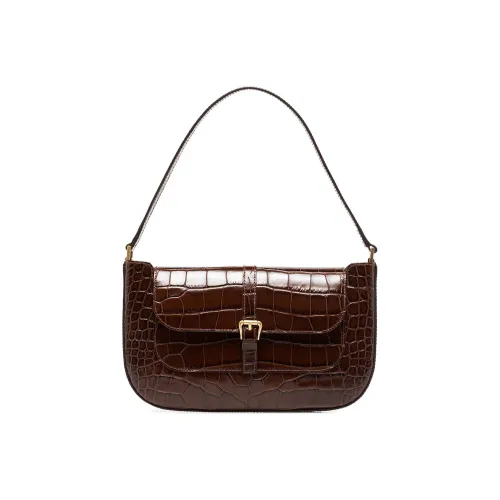 By Far Miranda Кожа Сумка на плечо Багетная сумка Сумка Сумка через плечо Женская Темный шоколад