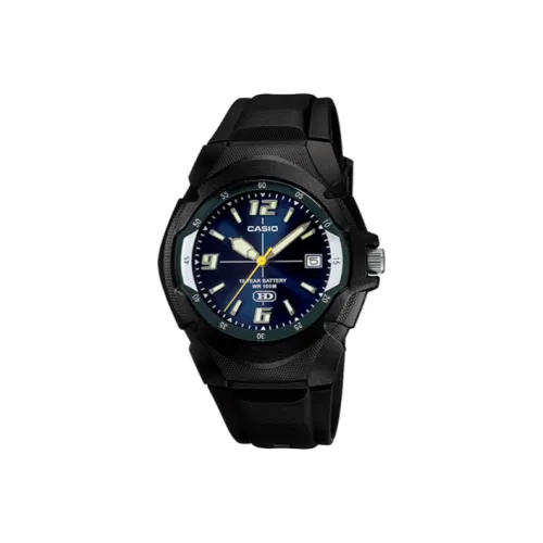 CASIO YOUTH Collection Круглый Analog Collection Кварцевый механизм Смола Ремень Часы Мужские Черный циферблат MW 600F 2A