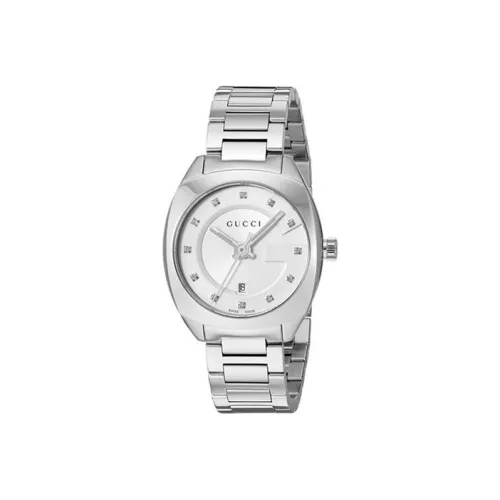 GUCCI GG2570 Women's Watch Кварцевый механизм ремешок из нержавеющей стали серебристый циферблат