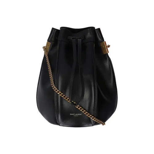 SAINT LAURENT Сумка из коровьей кожи с цепочкой сумка через плечо женская черная