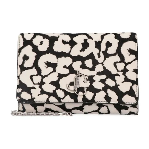 Jimmy Choo Кожа Клатч Женские Черный Белый