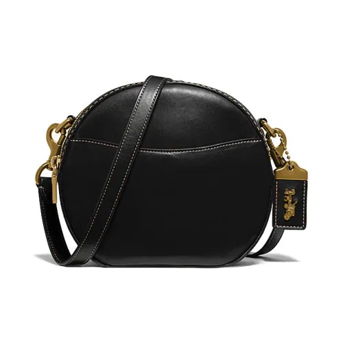 COACH Canteen Кожа Сумка через плечо Сумка на плечо Женская Черная