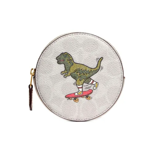 COACH Canvas Монета Кошелек Женский Белый Монограмма