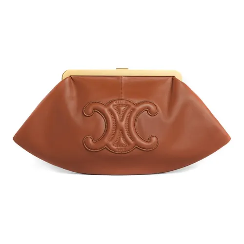 CELINE Cuir Triomphe Гладкая коровья кожа Сумка-купол Клатч Женские