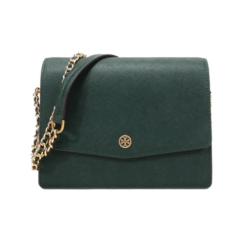 TORY BURCH Robinson Кожа Портативная Сумка через плечо Сумка на плечо Женская Темно-зеленая