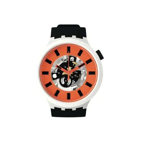 Swatch Quartz Механизм Унисекс Часы 47*11,75*44,8 мм Черепный циферблат Биокерамика Корпус часов