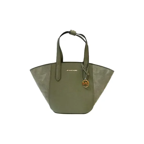 MICHAEL KORS Portia Кожа Замша Тоут Сумка Сумка для покупок Тоут Сумка на плечо Маленькая Женская Зеленая