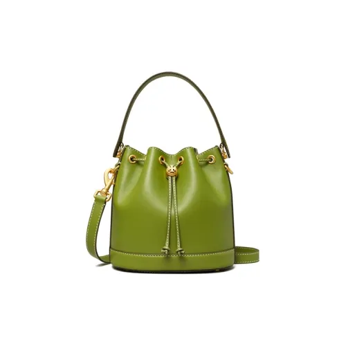 TORY BURCH T Monogram Кожа Ведрообразный Через плечо Сумка Женская Зеленая