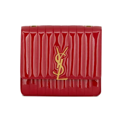 SAINT LAURENT Телячья кожа Сумка через плечо Сумка на плечо Средняя Женская Красная