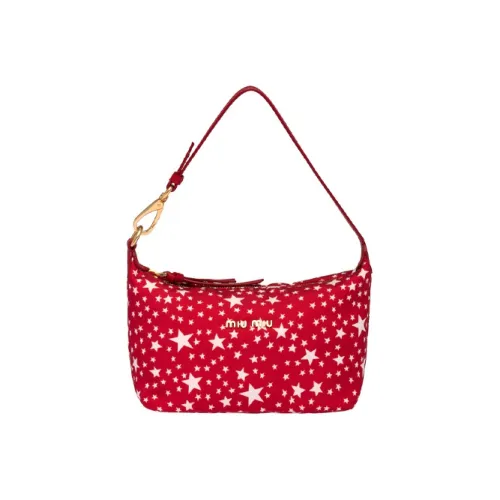 MIU MIU Ткань Нейлон Сумка Сумка через плечо Мини Женская Красная